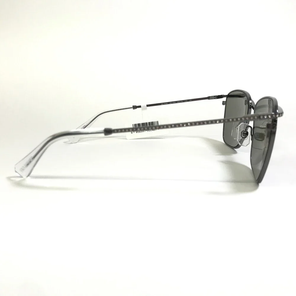 Swarovski Sunglasses SK7006 40116G Gunmetal Gray Clear Sparkly Crystals Mirrored